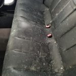 dirty damaged car seats